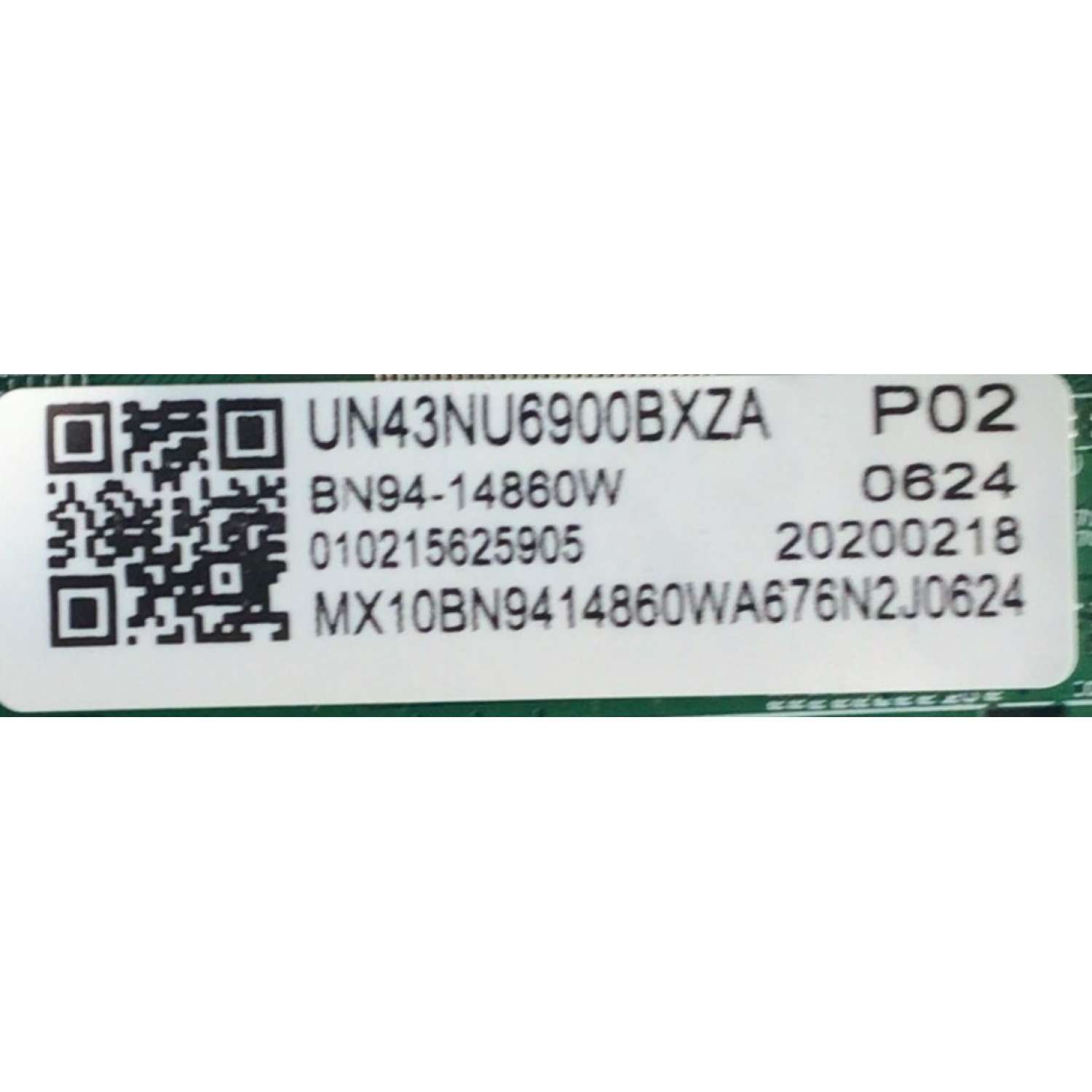 MAIN PARA SMART TV SAMSUNG 4K UHD RESOLUCION  (3840 X 2160) / NUMERO DE PARTE BN94-14860W / BN41-02703B / BN97-00038G / BN9414860W / 14860W / NUMERO DE PANEL CY-NN043HGEVMH / MODELO UN43NU6900BXZA BD03 - Imagen 2